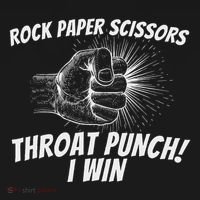 Rock Paper Scissors Throat Punch Adult Humor Sarcastic Apron thumb 3
