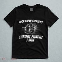 Rock Paper Scissors Throat Punch Adult Humor Sarcastic T-Shirt thumb 5
