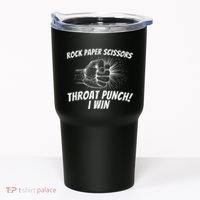 Rock Paper Scissors Throat Punch Adult Humor Sarcastic Tumbler thumb 0