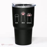 Rock Paper Scissors Hand Game Cute Paw Funny Cat Tumbler thumb 0