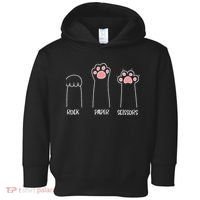 Rock Paper Scissors Hand Game Cute Paw Funny Cat Toddler Hoodie thumb 0