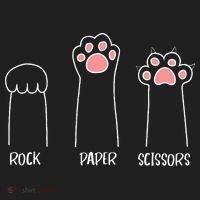Rock Paper Scissors Hand Game Cute Paw Funny Cat Golf Towel thumb 3