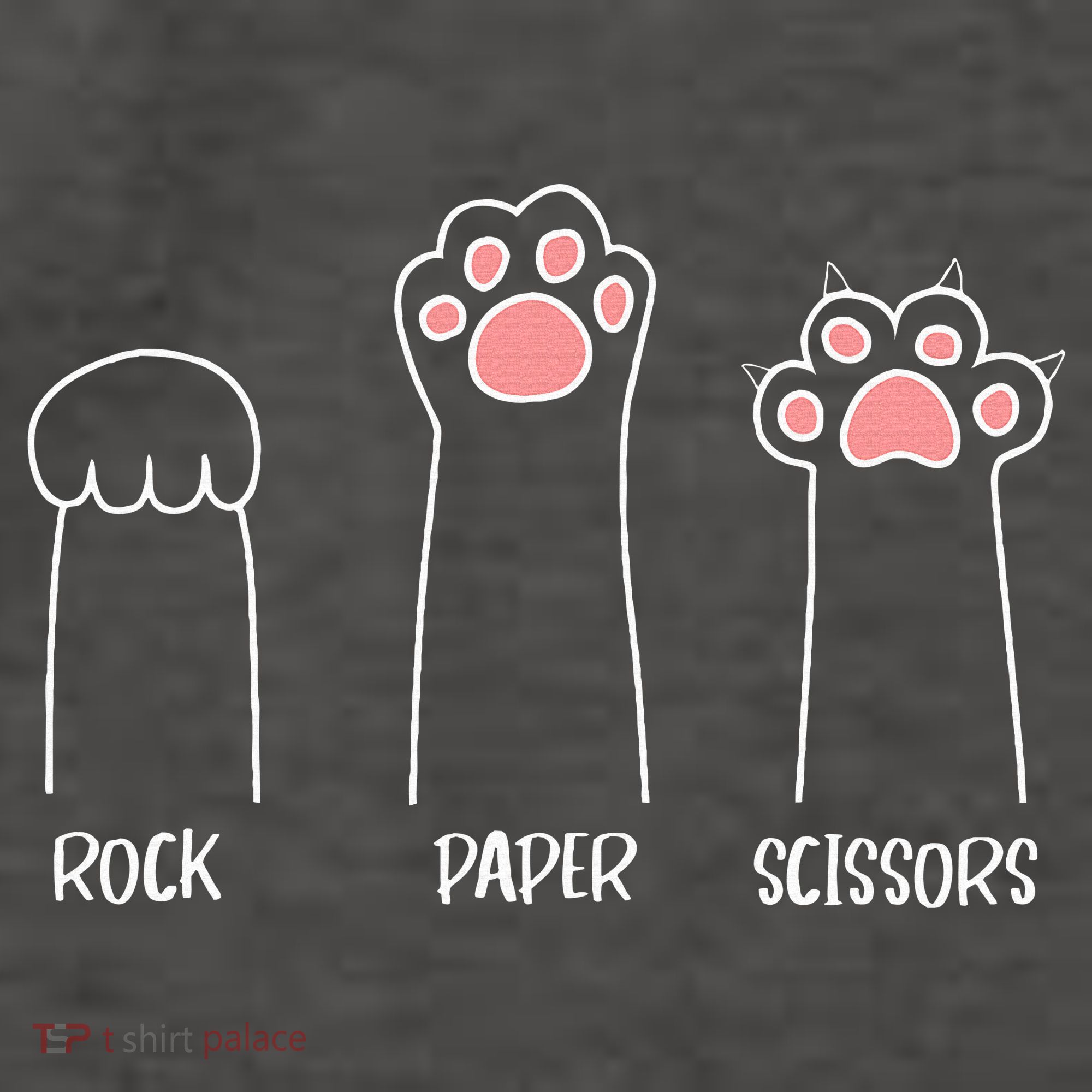Rock Paper Scissors Hand Game Cute Paw Funny Cat Vector Backpack