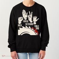 Rock Paper Scissors Table Saw Funny Woodworking Carpenter Women's Sweatshirt thumb 0