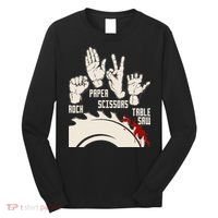 Rock Paper Scissors Table Saw Funny Woodworking Carpenter Long Sleeve Shirt thumb 0