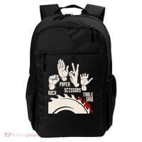 Rock Paper Scissors Table Saw Funny Woodworking Carpenter Backpack thumb 0