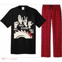 Rock Paper Scissors Table Saw Funny Woodworking Carpenter Pajama Set thumb 0