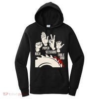 Rock Paper Scissors Table Saw Funny Woodworking Carpenter Women's Hoodie thumb 0