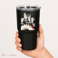 Rock Paper Scissors Table Saw Funny Woodworking Carpenter Tumbler thumb 2