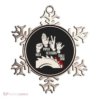 Rock Paper Scissors Table Saw Funny Woodworking Carpenter Ornament