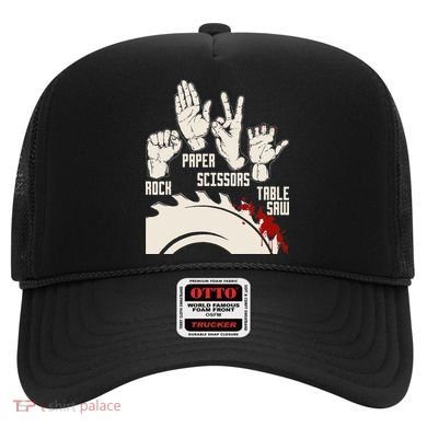 Rock Paper Scissors Table Saw Funny Woodworking Carpenter Hat