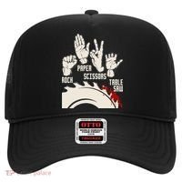 Rock Paper Scissors Table Saw Funny Woodworking Carpenter Hat thumb 0