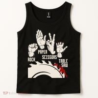 Rock Paper Scissors Table Saw Funny Woodworking Carpenter Tank Top thumb 2