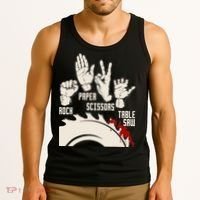 Rock Paper Scissors Table Saw Funny Woodworking Carpenter Tank Top thumb 3