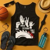 Rock Paper Scissors Table Saw Funny Woodworking Carpenter Tank Top thumb 4