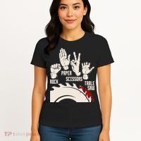 Rock Paper Scissors Table Saw Funny Woodworking Carpenter Women's T-Shirt thumb 4