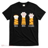 Rock Paper Scissors Hand Game Funny Cute Paw Cat Lovers T-Shirt thumb 0