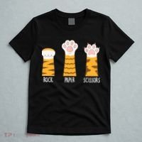 Rock Paper Scissors Hand Game Funny Cute Paw Cat Lovers T-Shirt thumb 5