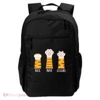 Rock Paper Scissors Hand Game Funny Cute Paw Cat Lovers Backpack thumb 0