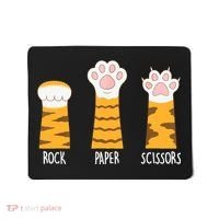 Rock Paper Scissors Hand Game Funny Cute Paw Cat Lovers Mousepad thumb 0
