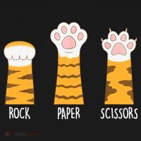 Rock Paper Scissors Hand Game Funny Cute Paw Cat Lovers Mousepad thumb 1