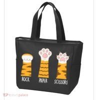 Rock Paper Scissors Hand Game Funny Cute Paw Cat Lovers Tote Bag thumb 3