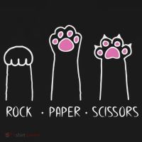 Rock Paper Scissors Cute Paw Hand Game Funny Cat Funny Gift Women's Hoodie thumb 2