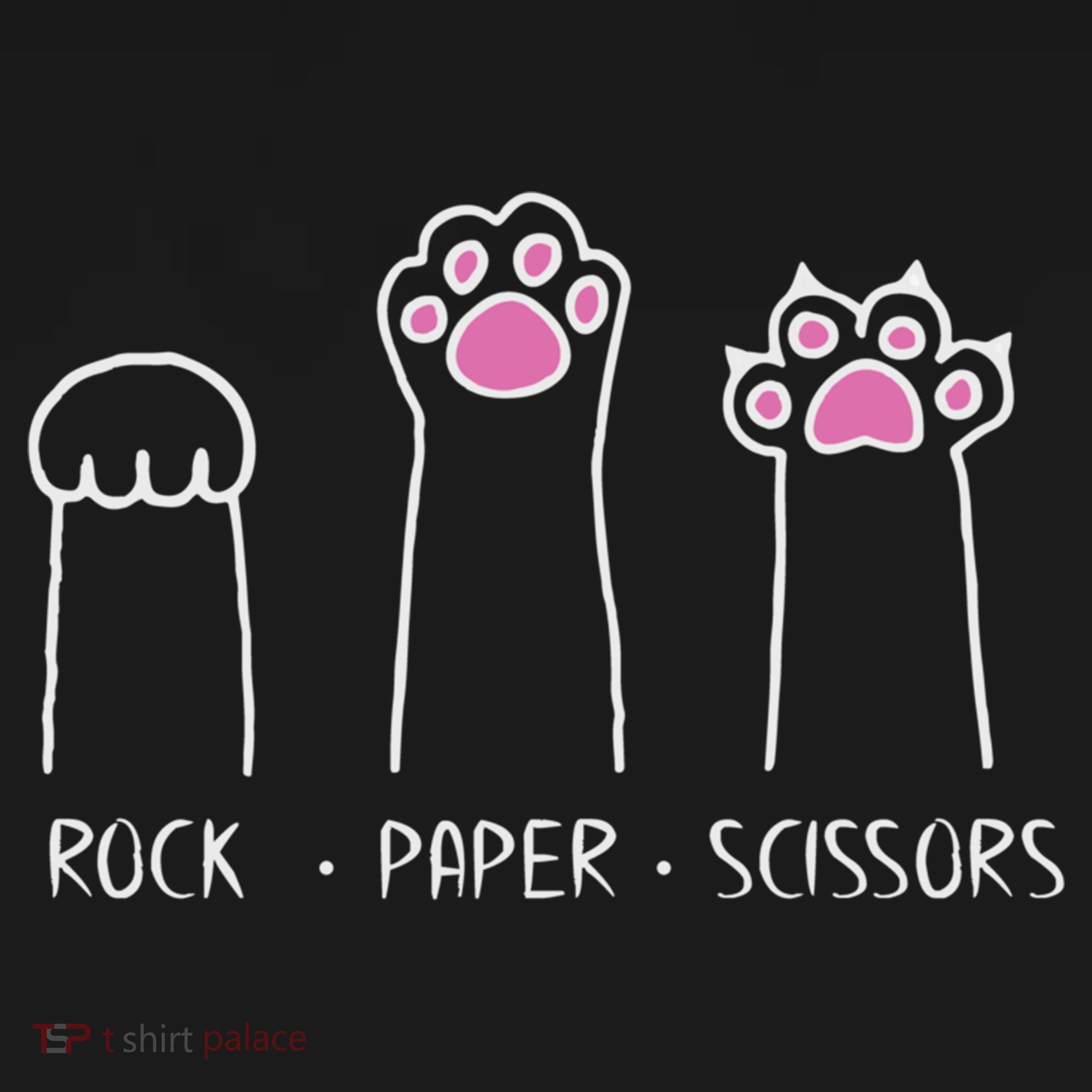 Rock Paper Scissors Cute Paw Hand Game Funny Cat Funny Gift Women's Hoodie
