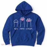 Rock Paper Scissors Cute Paw Hand Game Funny Cat Funny Gift Hoodie thumb 0