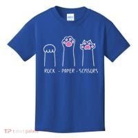 Rock Paper Scissors Cute Paw Hand Game Funny Cat Funny Gift Kids T-Shirt thumb 0