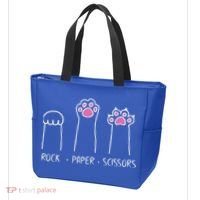Rock Paper Scissors Cute Paw Hand Game Funny Cat Funny Gift Tote Bag thumb 3