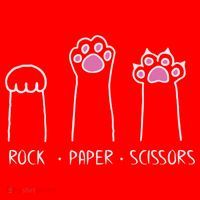 Rock Paper Scissors Cute Paw Hand Game Funny Cat Funny Gift Santa Hat thumb 1