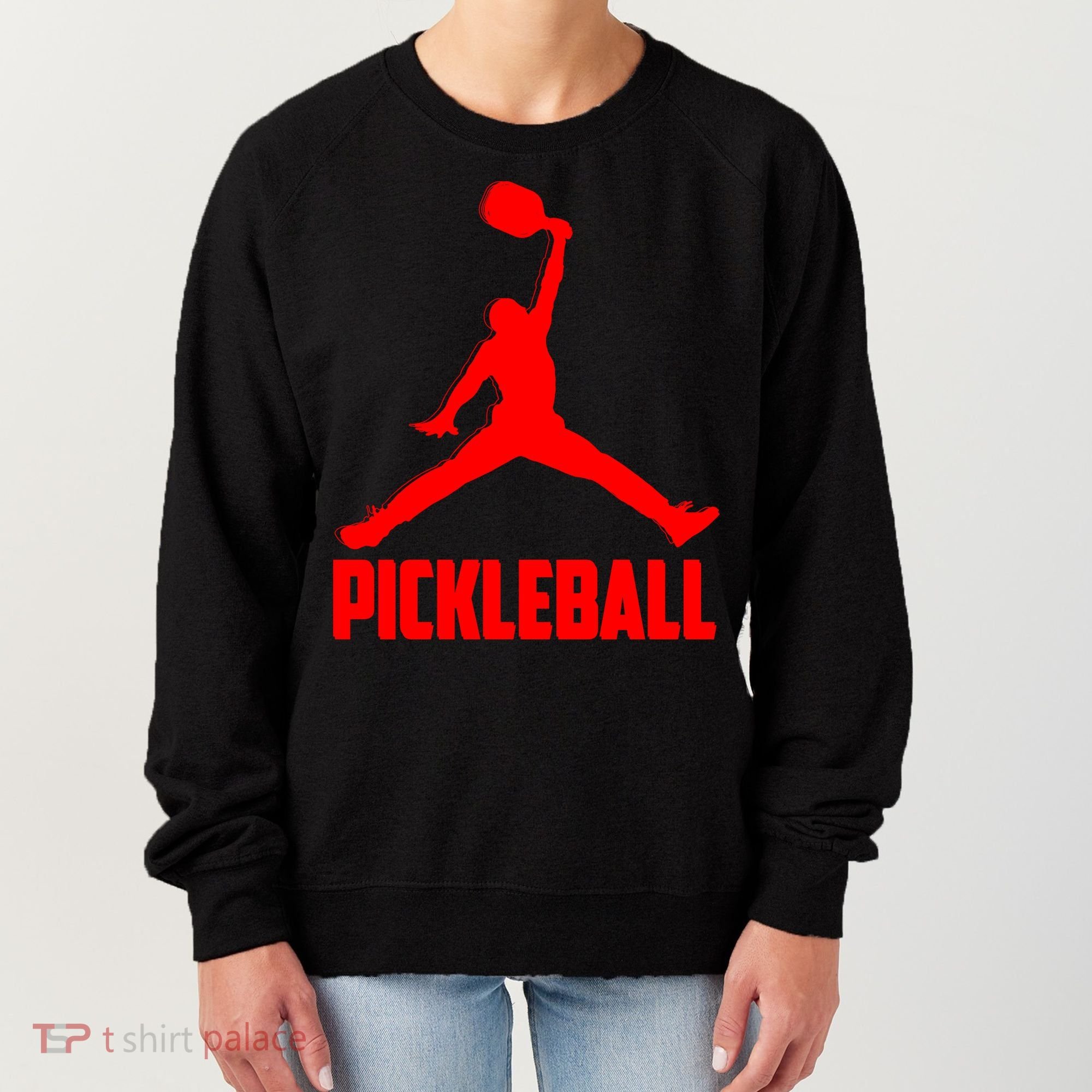 Red Pickleball Sports Logo Women's Sweatshirt