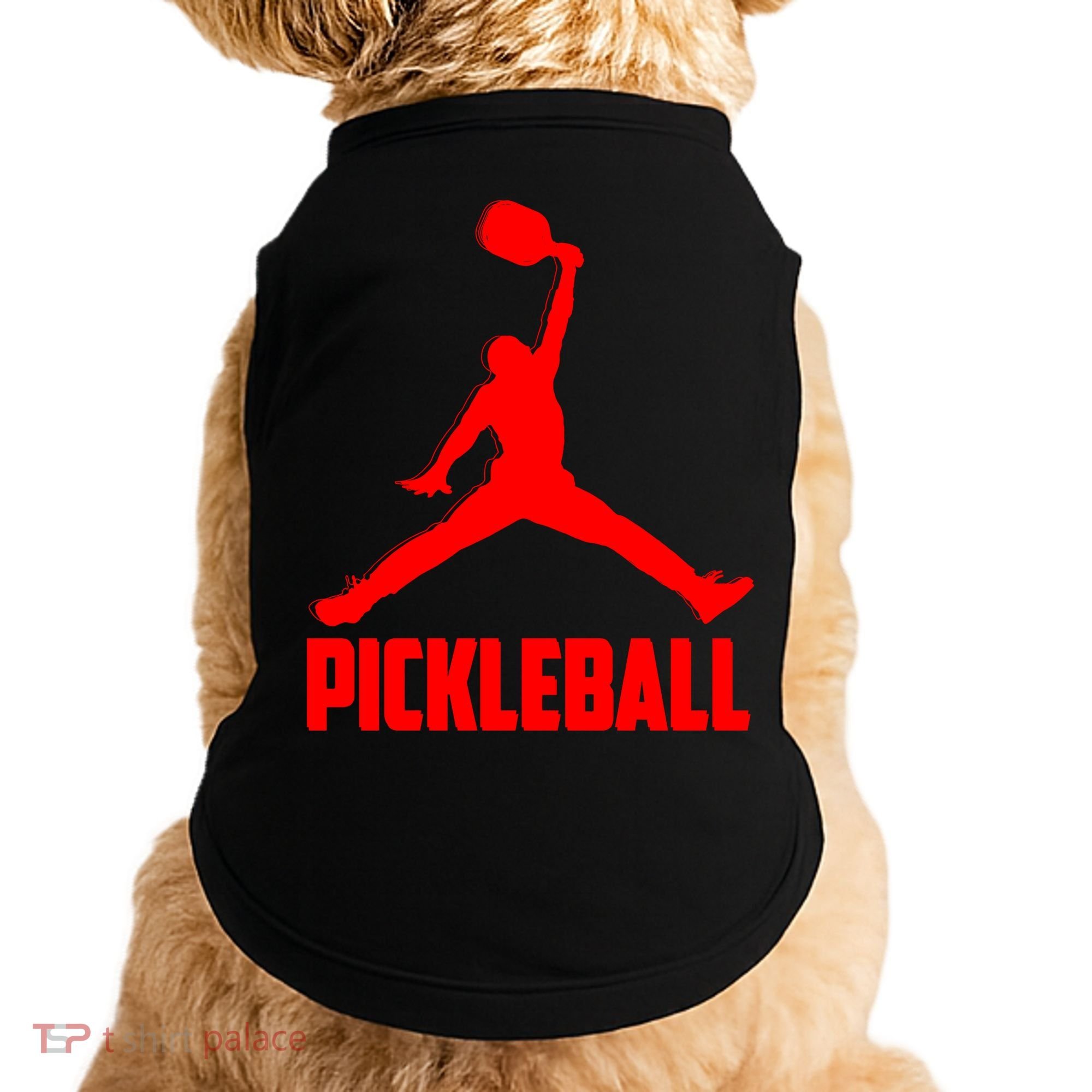 Red Pickleball Sports Logo Doggie Tank