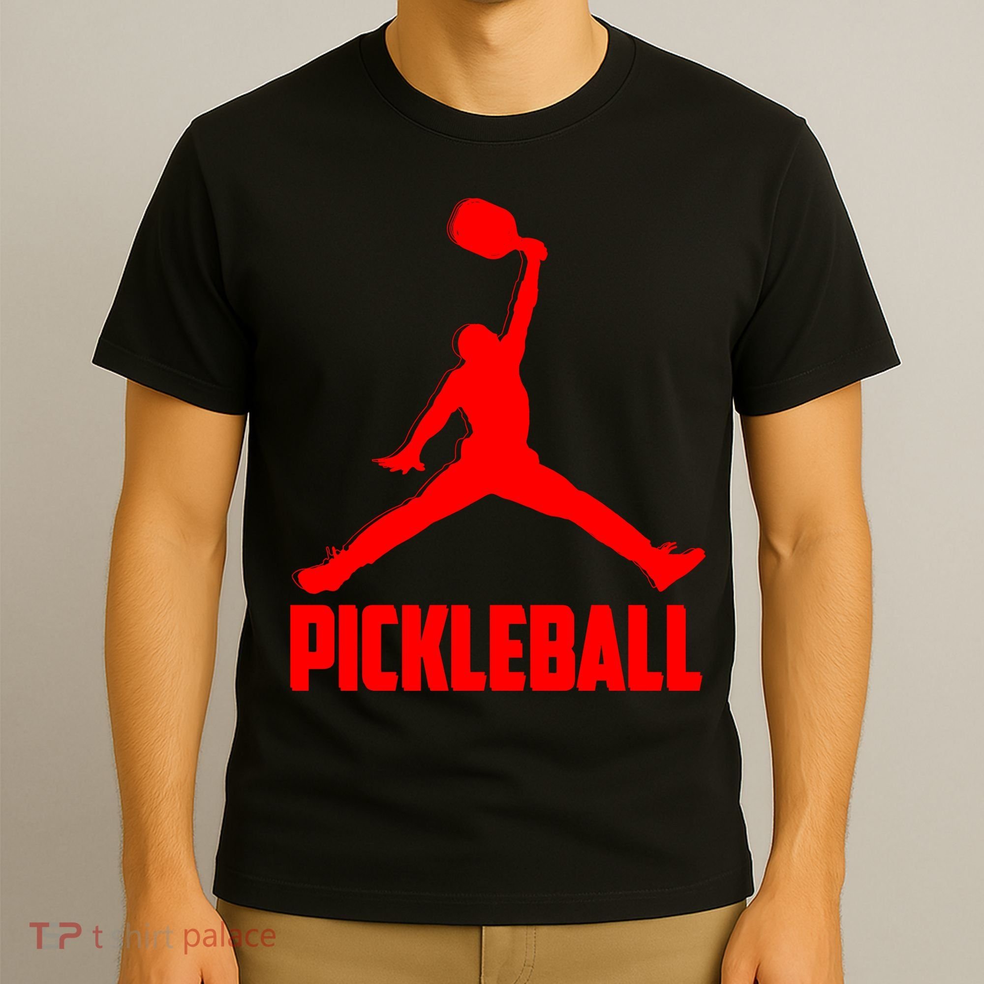 Red Pickleball Sports Logo T-Shirt