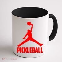 Red Pickleball Sports Logo Coffee Mug thumb 1