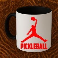 Red Pickleball Sports Logo Coffee Mug thumb 2