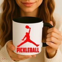 Red Pickleball Sports Logo Coffee Mug thumb 3