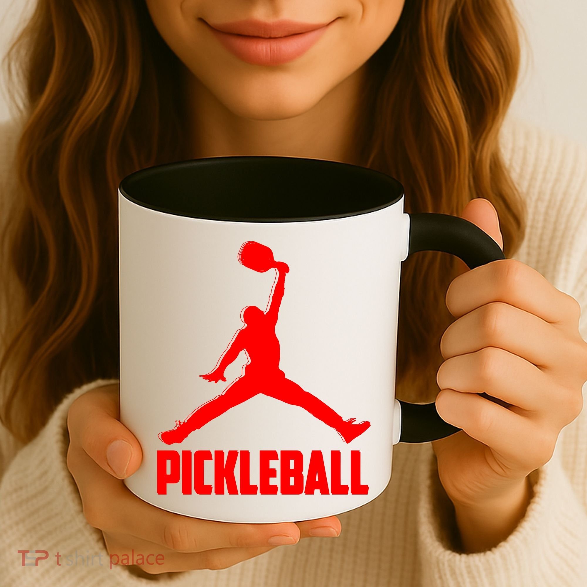 Red Pickleball Sports Logo Coffee Mug