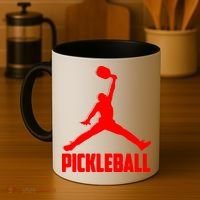 Red Pickleball Sports Logo Coffee Mug thumb 4