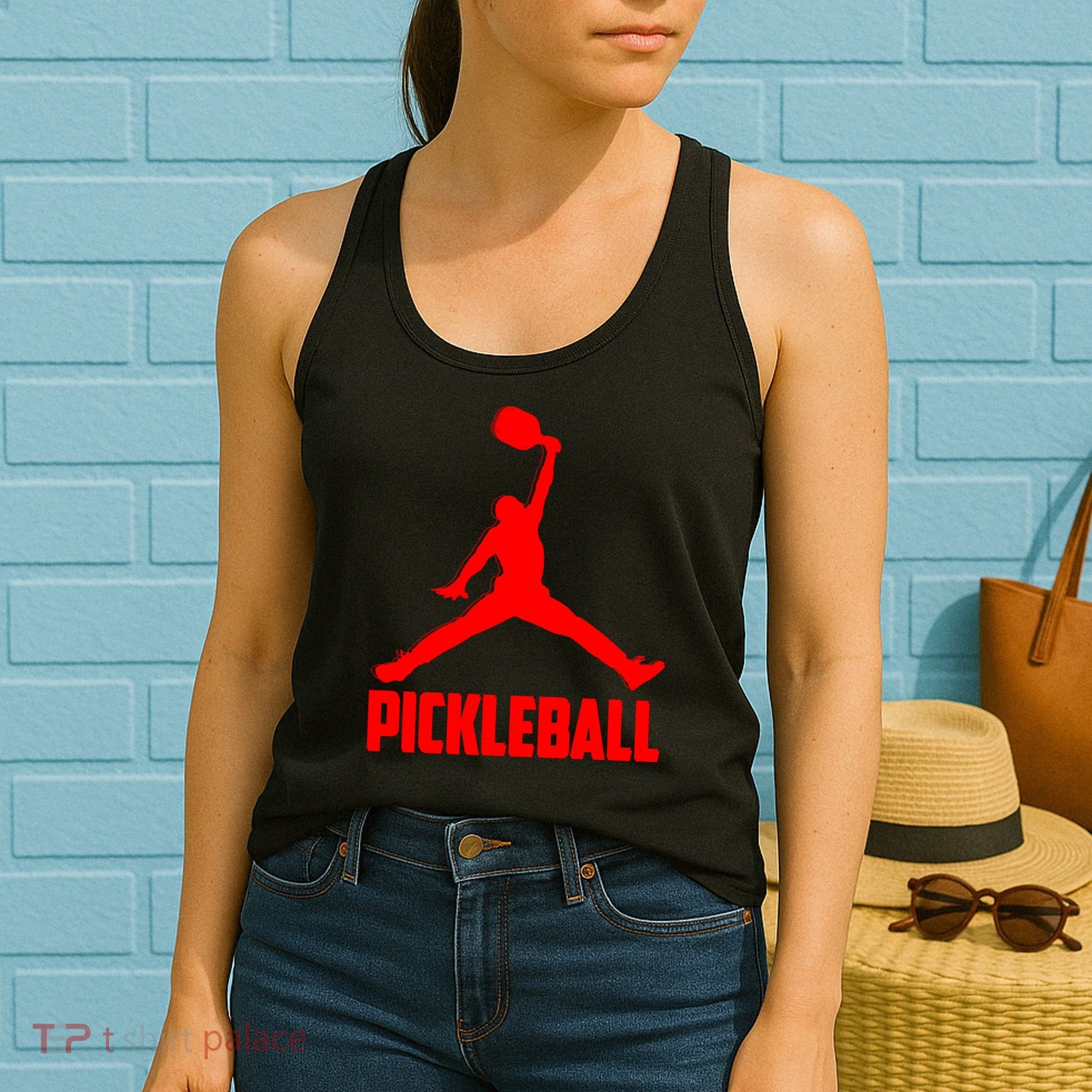 Red Pickleball Sports Logo Women's Tank Top