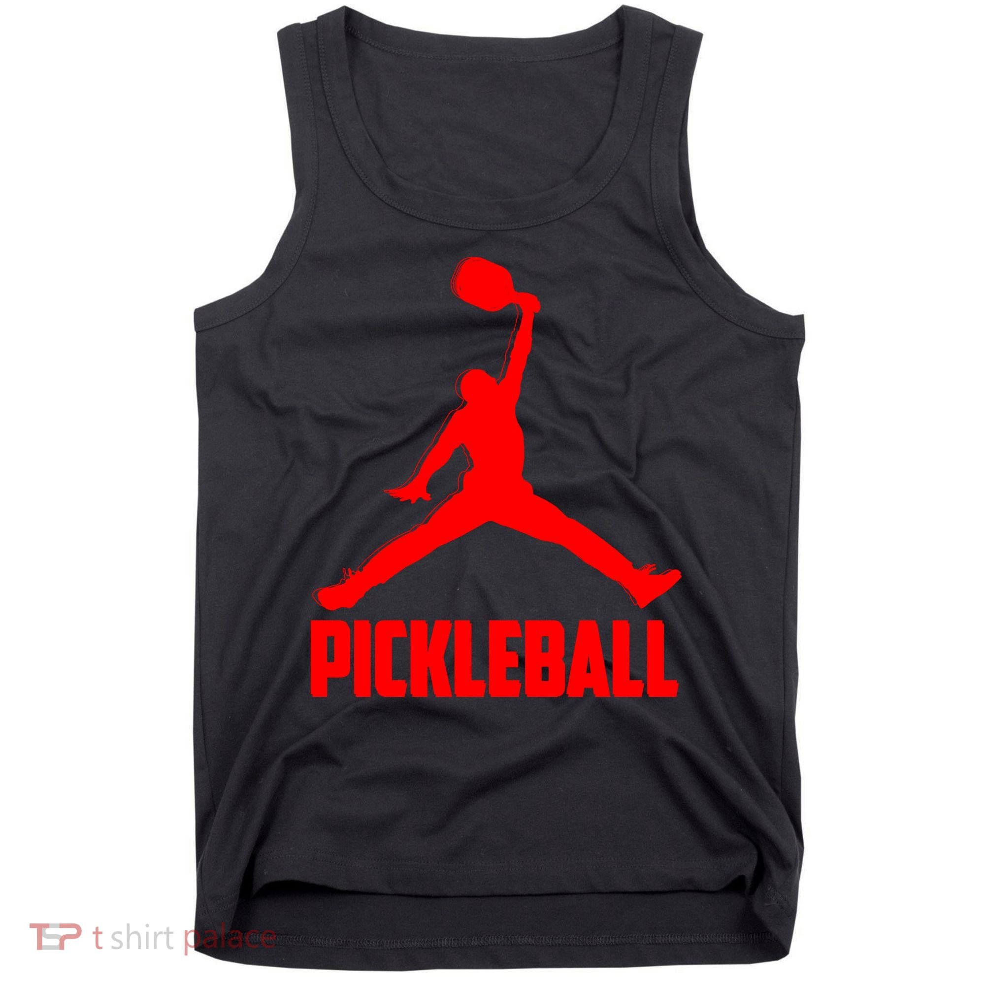 Red Pickleball Sports Logo Tank Top