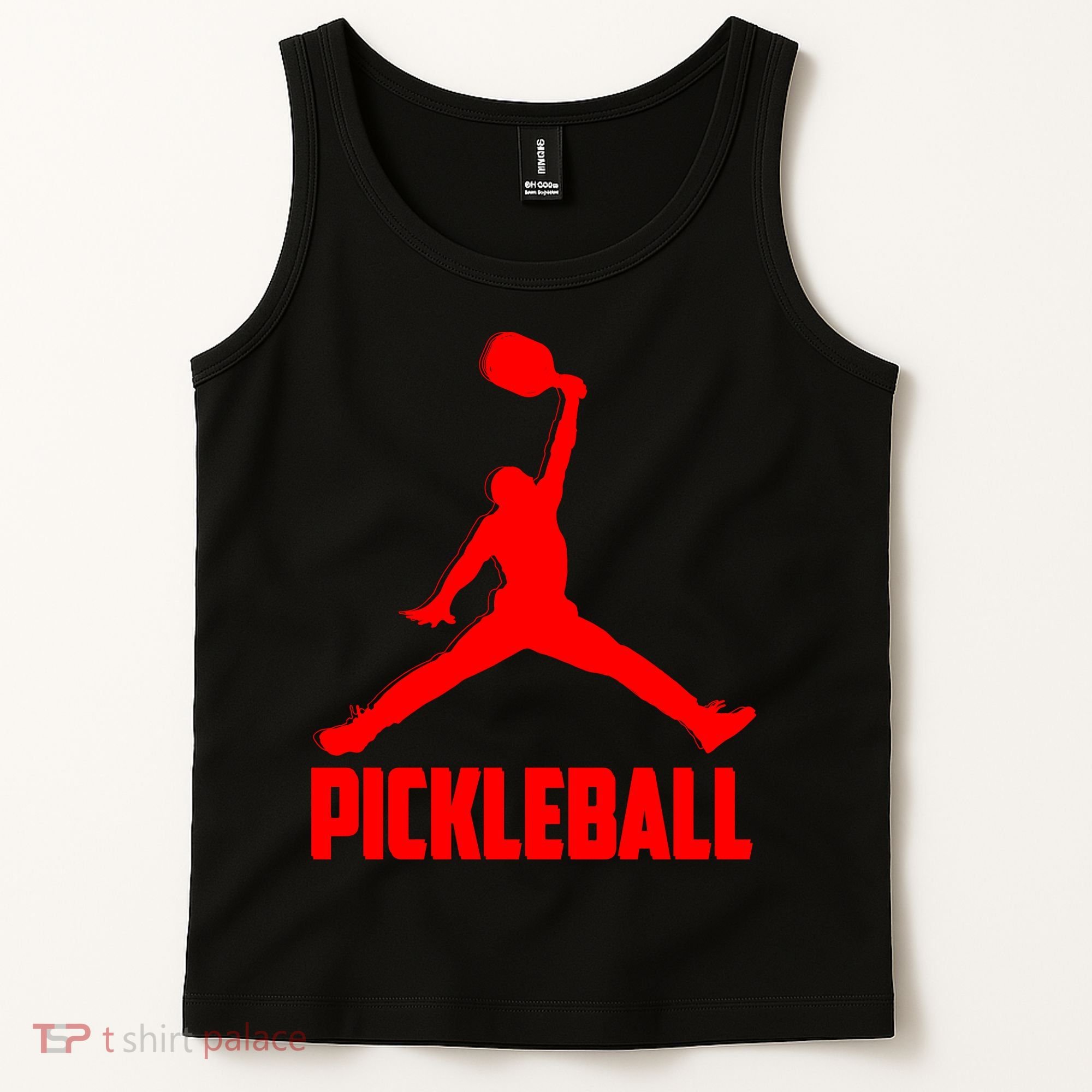 Red Pickleball Sports Logo Tank Top