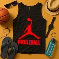 Red Pickleball Sports Logo Tank Top thumb 4