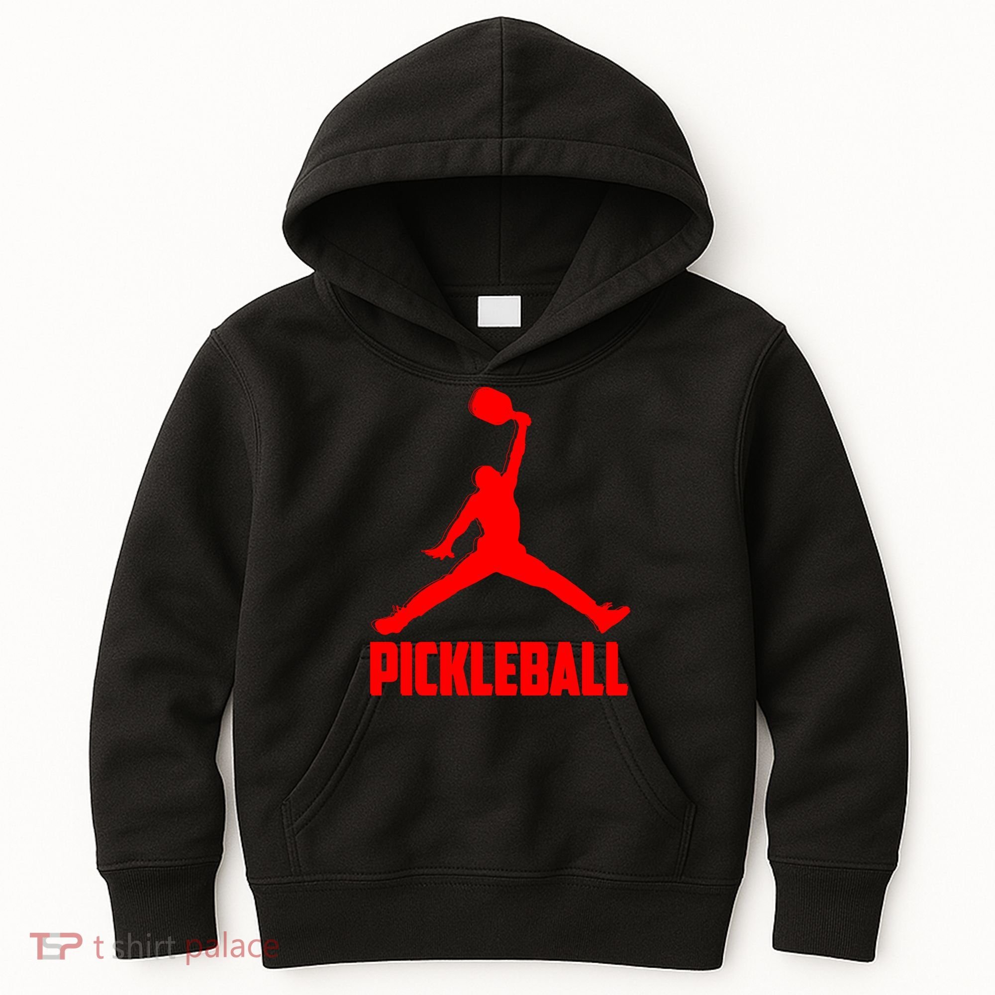 Red Pickleball Sports Logo Kids Hoodie