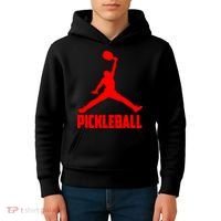 Red Pickleball Sports Logo Kids Hoodie thumb 4
