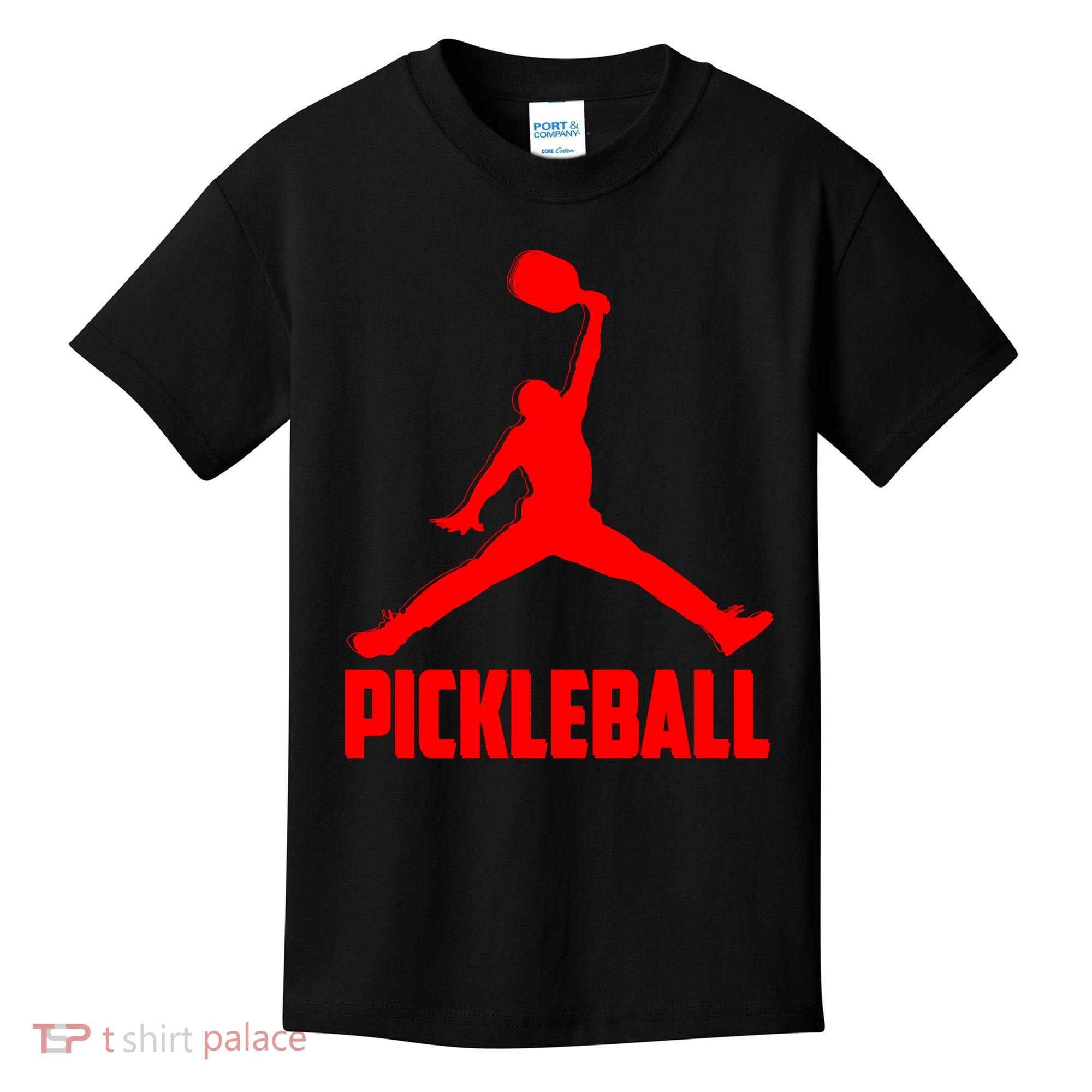 Red Pickleball Sports Logo Kids T-Shirt