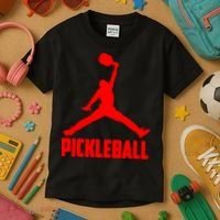 Red Pickleball Sports Logo Kids T-Shirt thumb 3