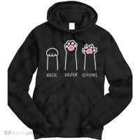 Rock Paper Scissors Cat Paws Tie Dye Hoodie thumb 0