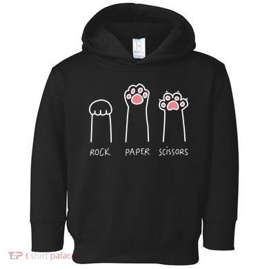 Rock Paper Scissors Cat Paws Toddler Hoodie
